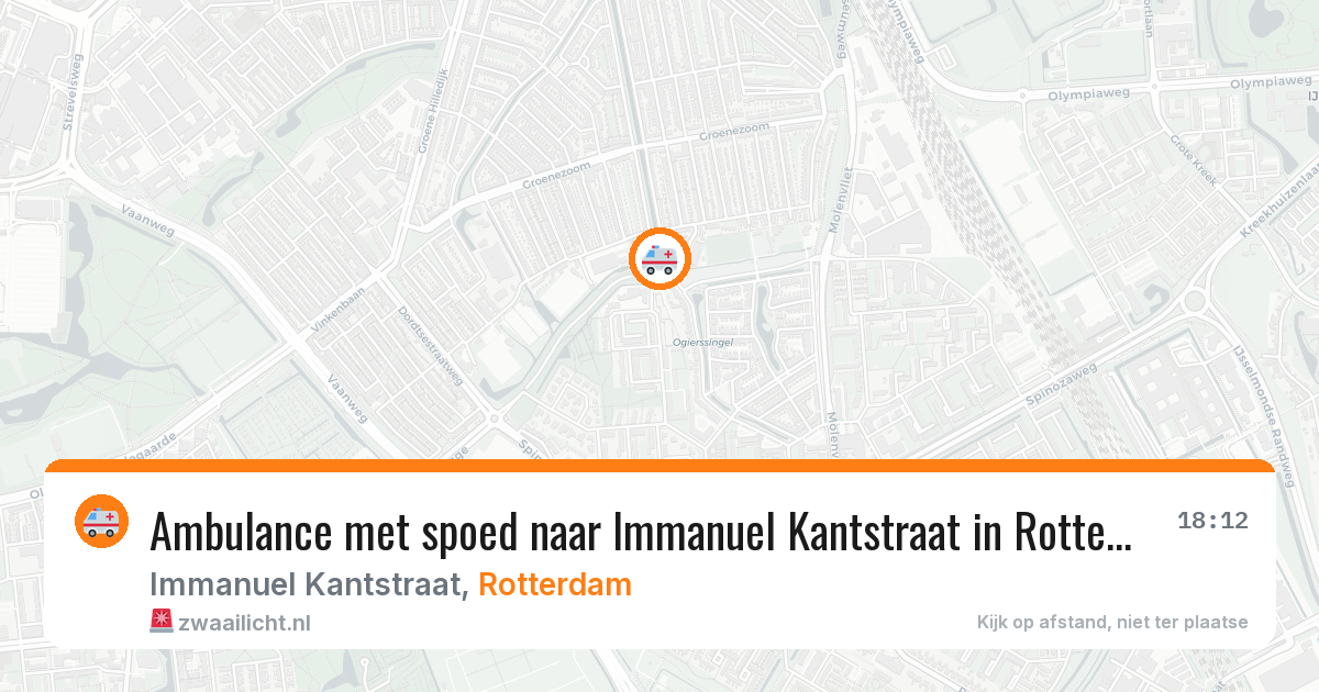Ambulance met spoed naar Immanuel Kantstraat in Rotterdam — 10 mei 2026