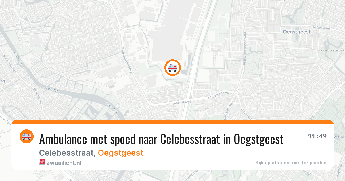 Ambulance met spoed naar Celebesstraat in Oegstgeest — 27 jun 2026