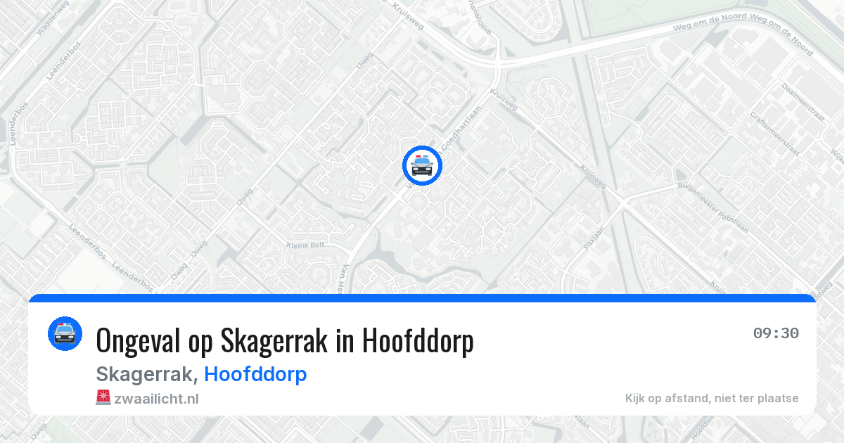 Ongeval op Skagerrak in Hoofddorp — 2 apr 2026
