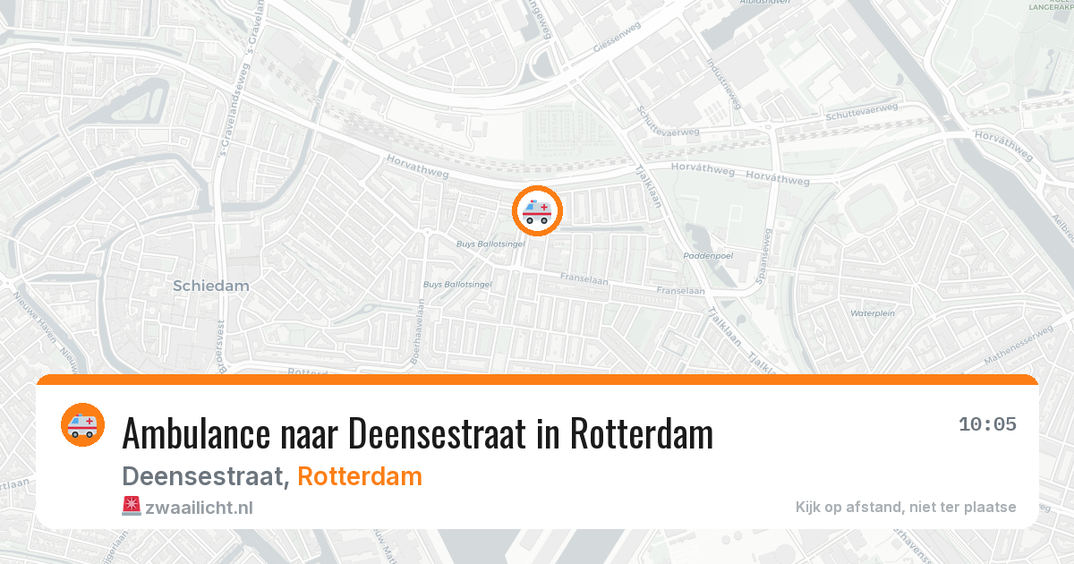 Ambulance naar Deensestraat in Rotterdam — 6 mrt 2026