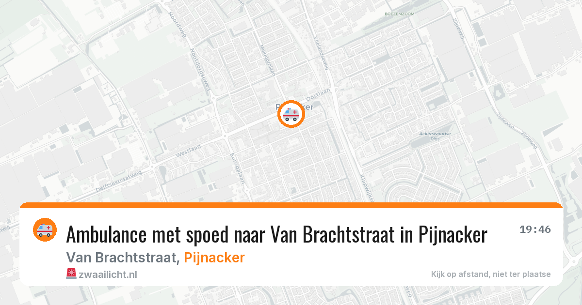 Ambulance met spoed naar Van Brachtstraat in Pijnacker — 18 mei 2026