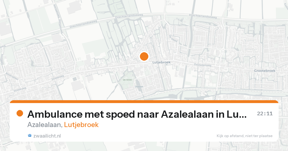 Ambulance met spoed naar Azalealaan in Lutjebroek — 13 aug 2026