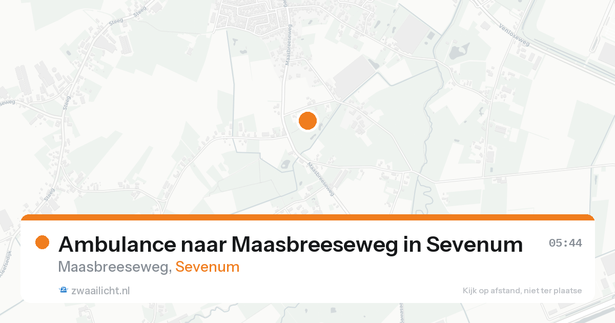 Ambulance naar Maasbreeseweg in Sevenum — 21 aug 2026