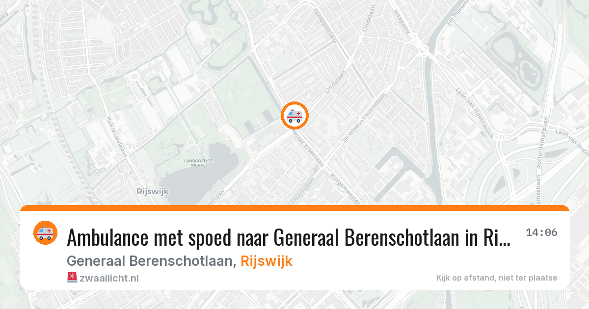Ambulance met spoed naar Generaal Berenschotlaan in Rijswijk — 18 jun 2026