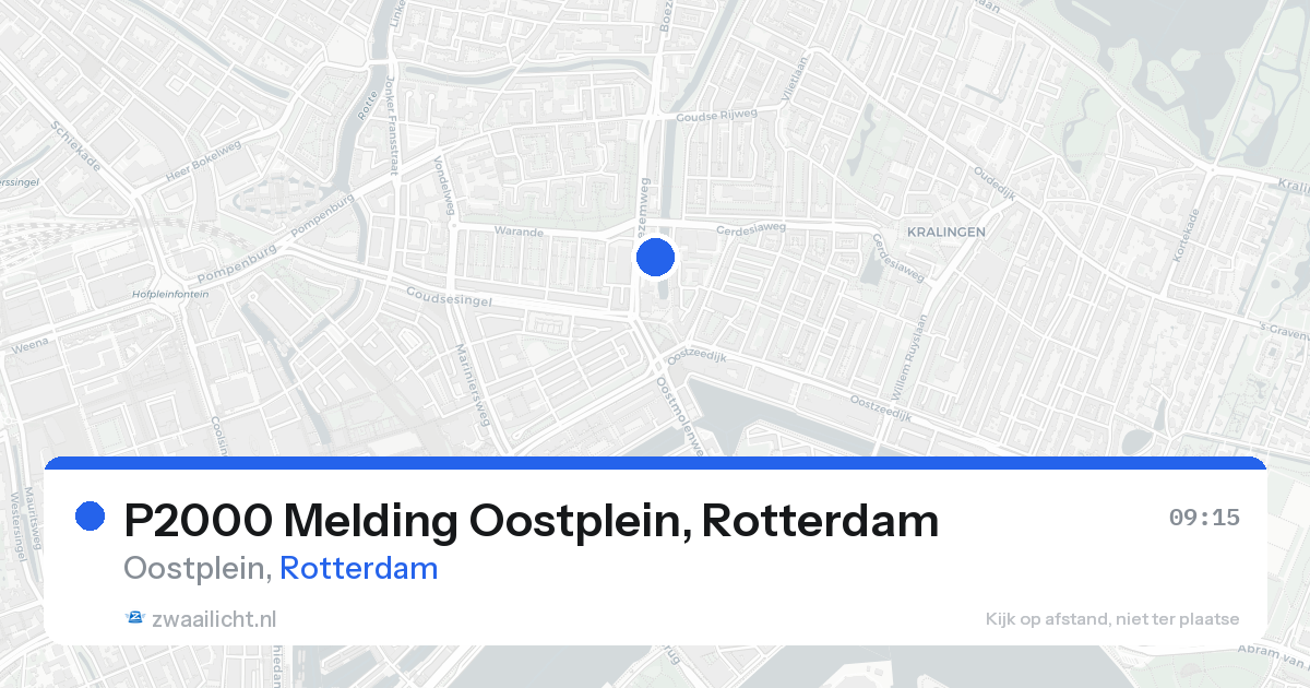 P2000 Melding Oostplein, Rotterdam — 21 aug 2026