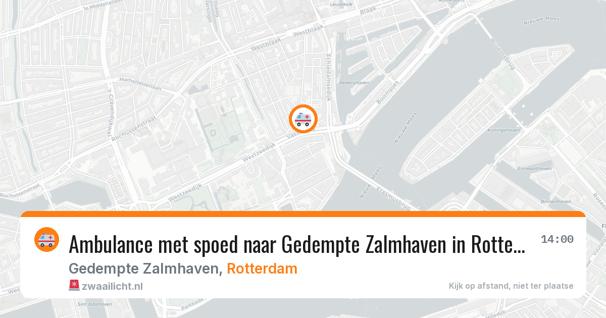 Ambulance met spoed naar Gedempte Zalmhaven in Rotterdam — 12 aug 2026