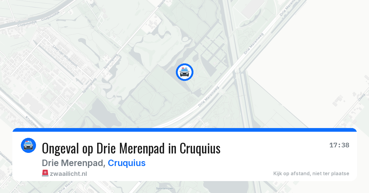 Ongeval op Drie Merenpad in Cruquius — 3 aug 2026