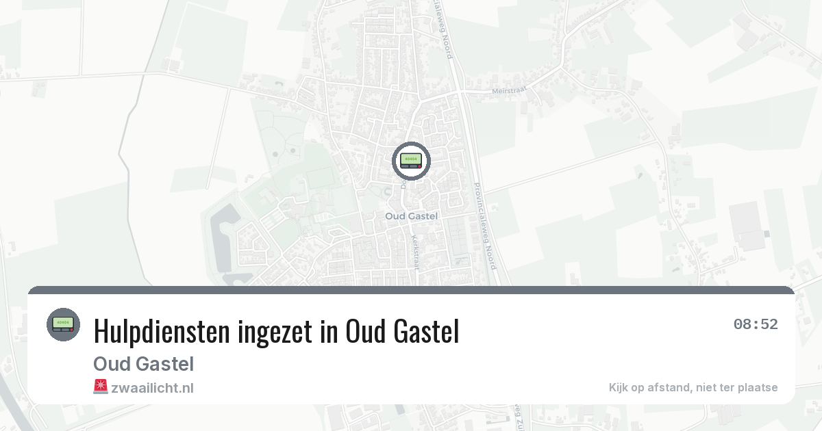 Hulpdiensten ingezet in Oud Gastel — 24 jun 2026 | 🚨 Zwaailicht.nl
