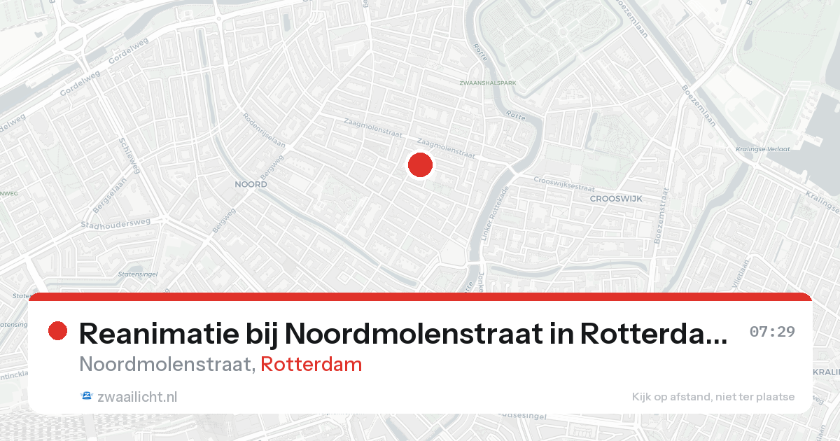 Reanimatie bij Noordmolenstraat in Rotterdam — 25 aug 2026