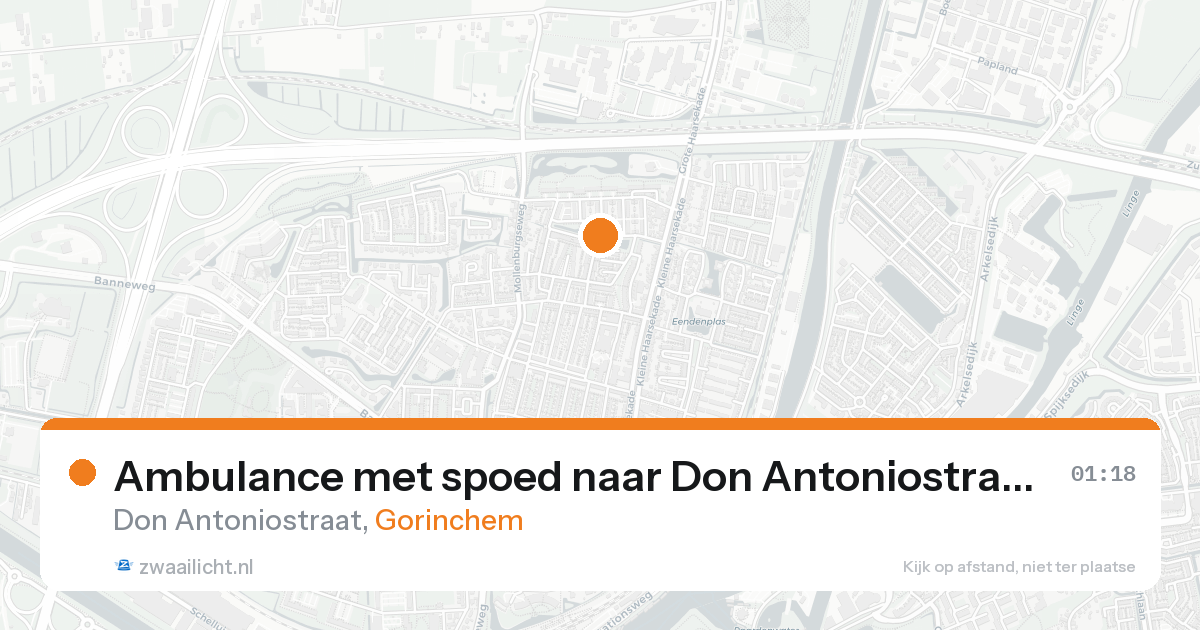 Ambulance met spoed naar Don Antoniostraat in Gorinchem — 21 mrt 2026
