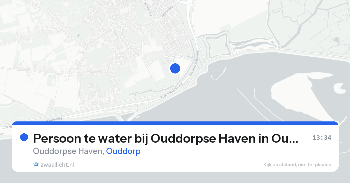 Persoon te water bij Ouddorpse Haven in Ouddorp — 20 aug 2026