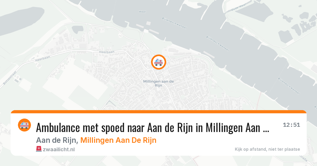 Ambulance met spoed naar Aan de Rijn in Millingen Aan De Rijn — 6 jun 2026