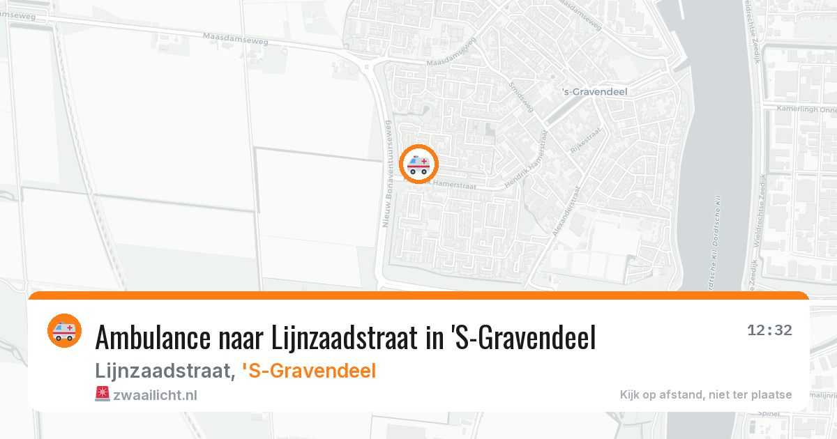 Ambulance naar Lijnzaadstraat in 'S-Gravendeel — 10 aug 2026