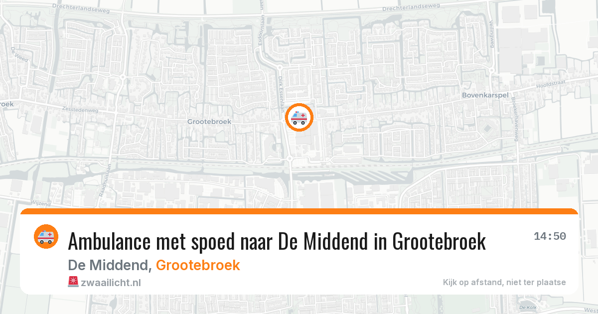 Ambulance met spoed naar De Middend in Grootebroek — 19 jun 2026