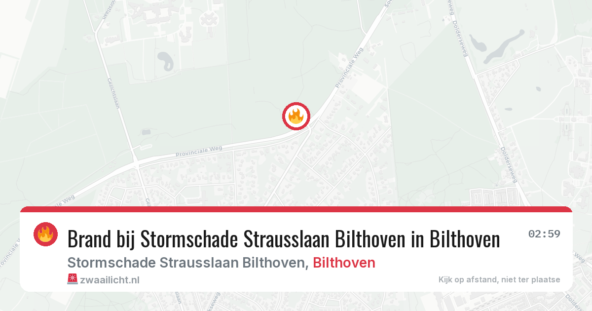 Brand bij Stormschade Strausslaan Bilthoven in Bilthoven — 20 jun 2026