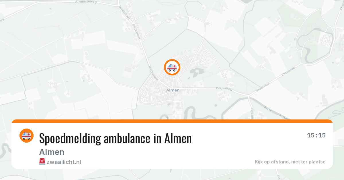 Spoedmelding ambulance in Almen — 4 jul 2026