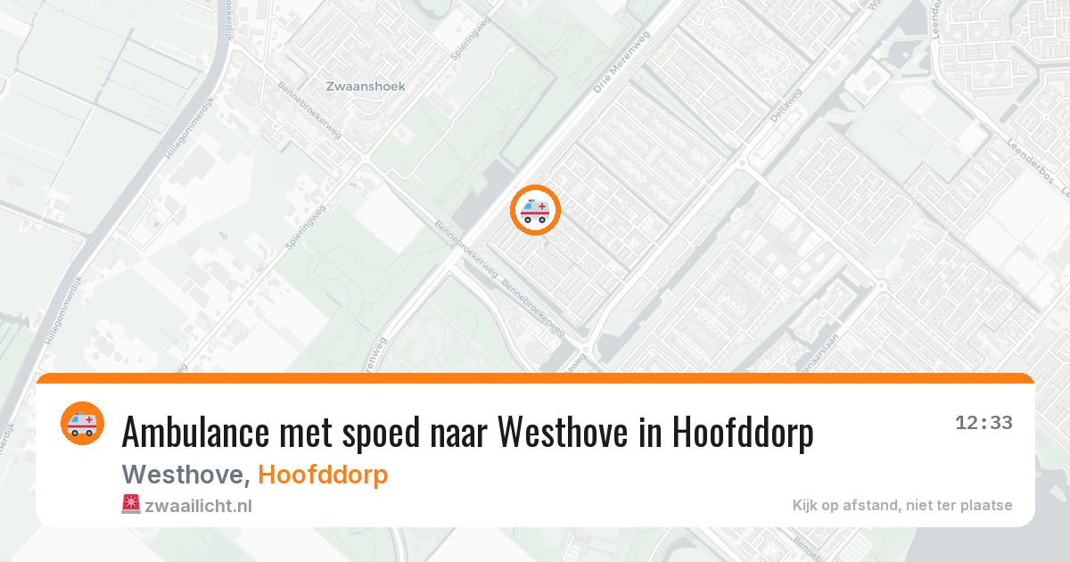 Ambulance met spoed naar Westhove in Hoofddorp — 7 jul 2026