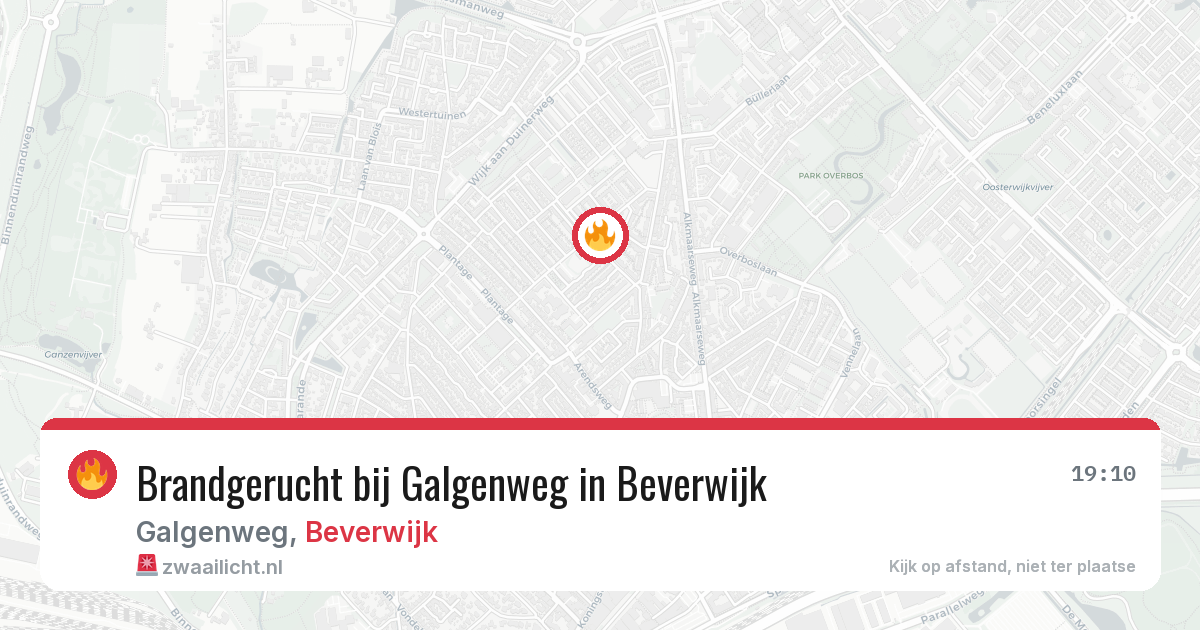 Brandgerucht bij Galgenweg in Beverwijk — 29 jul 2026