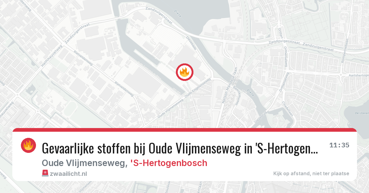 Gevaarlijke stoffen bij Oude Vlijmenseweg in 'S-Hertogenbosch — 25 mrt 2026