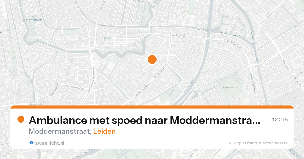 Ambulance met spoed naar Moddermanstraat in Leiden — 4 jun 2026