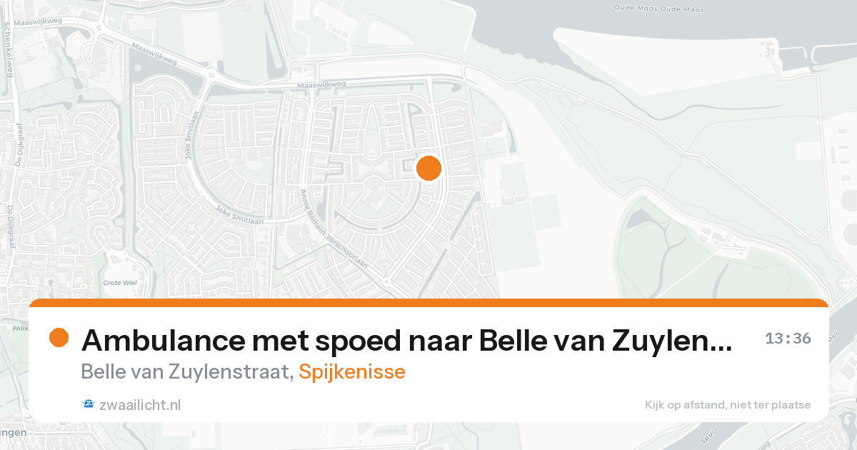Ambulance met spoed naar Belle van Zuylenstraat in Spijkenisse — 5 jun 2026