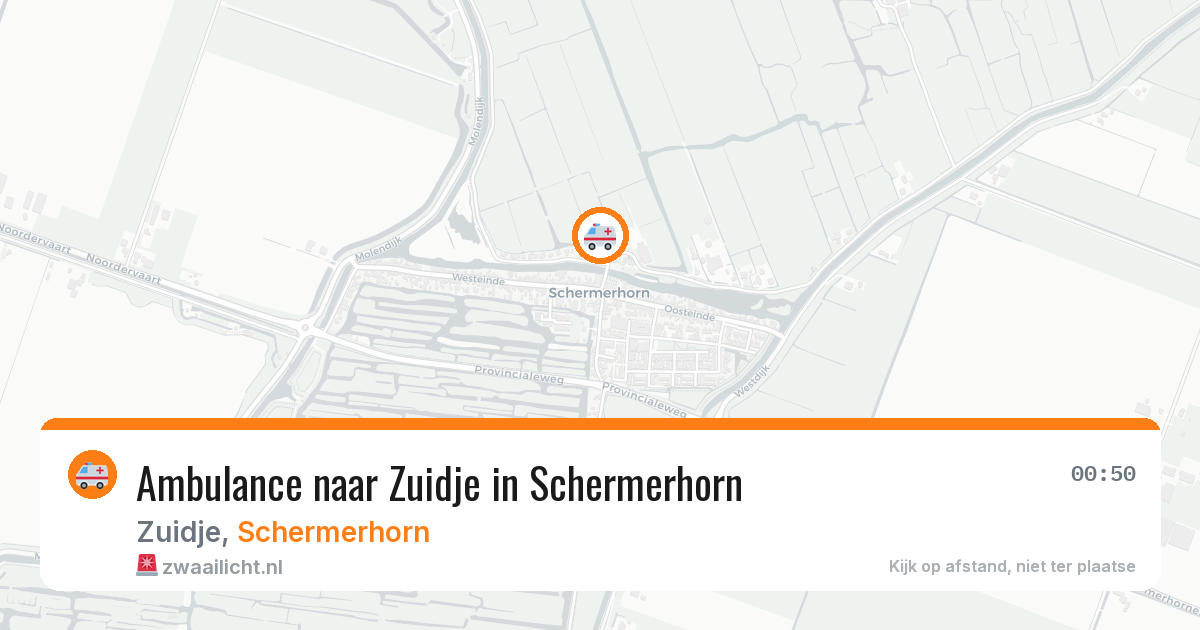 Ambulance naar Zuidje in Schermerhorn — 10 jul 2026