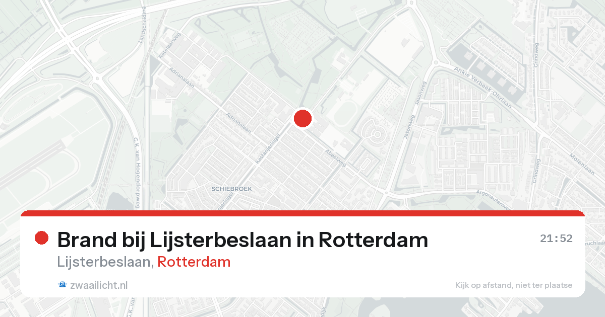 Brand bij Lijsterbeslaan in Rotterdam — 22 aug 2026
