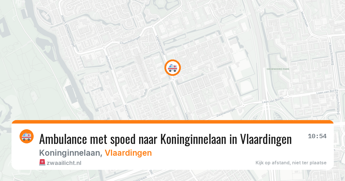 Ambulance met spoed naar Koninginnelaan in Vlaardingen — 7 jun 2026