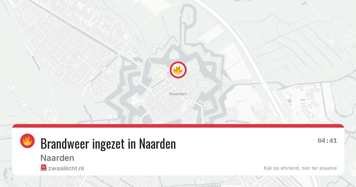 Brandweer ingezet in Naarden — 27 jun 2026 | 🚨 Zwaailicht.nl