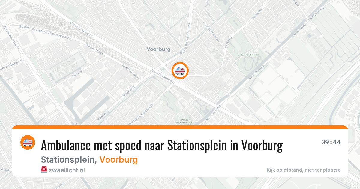 Ambulance met spoed naar Stationsplein in Voorburg — 11 aug 2026