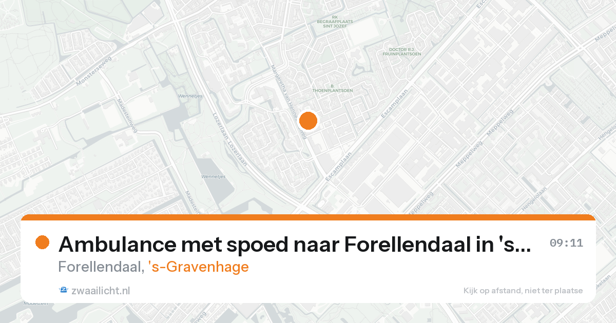 Ambulance met spoed naar Forellendaal in 's-Gravenhage — 15 mei 2026