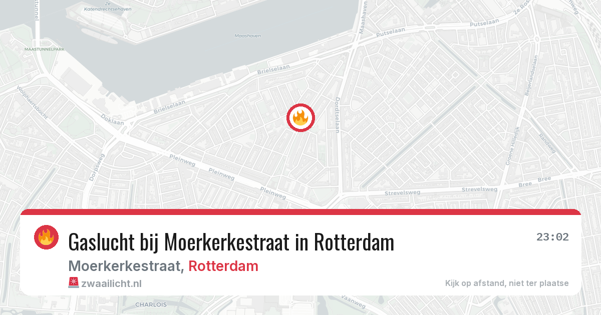Gaslucht bij Moerkerkestraat in Rotterdam — 19 jun 2026