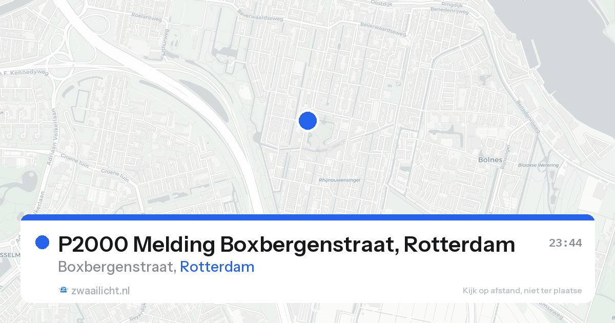 P2000 Melding Boxbergenstraat, Rotterdam — 25 aug 2026