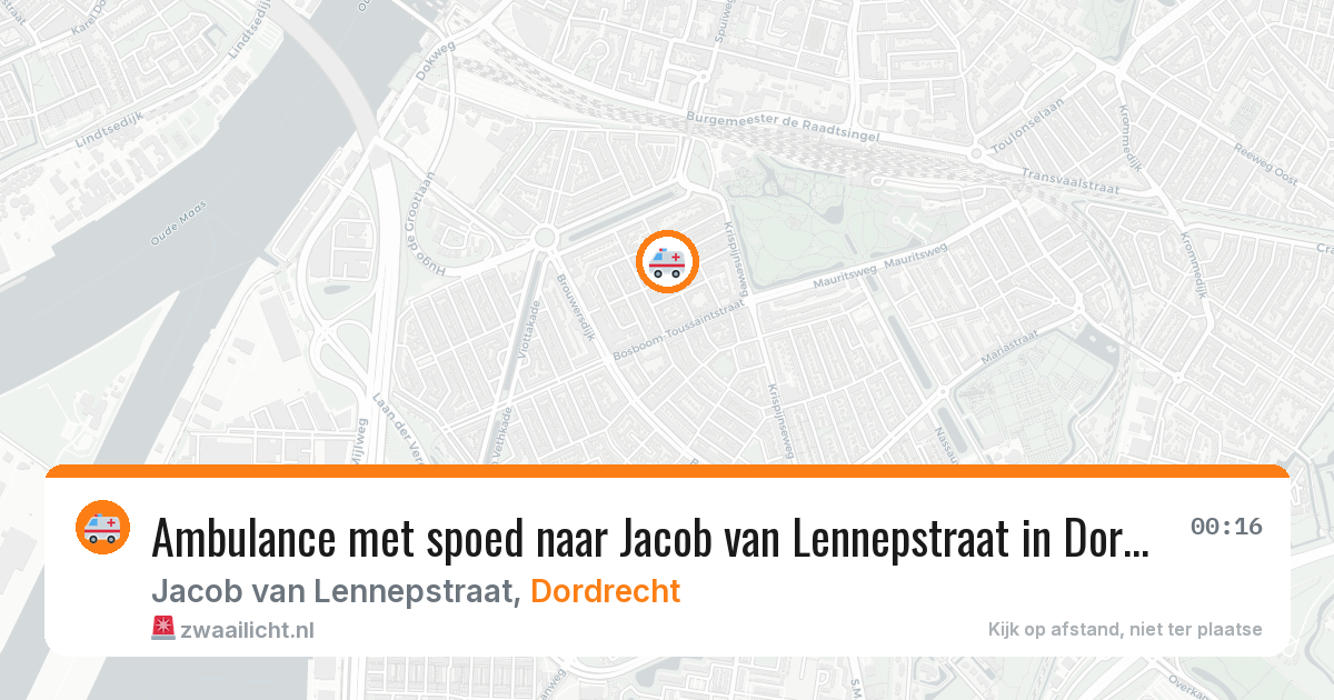 Ambulance met spoed naar Jacob van Lennepstraat in Dordrecht — 26 jun 2026