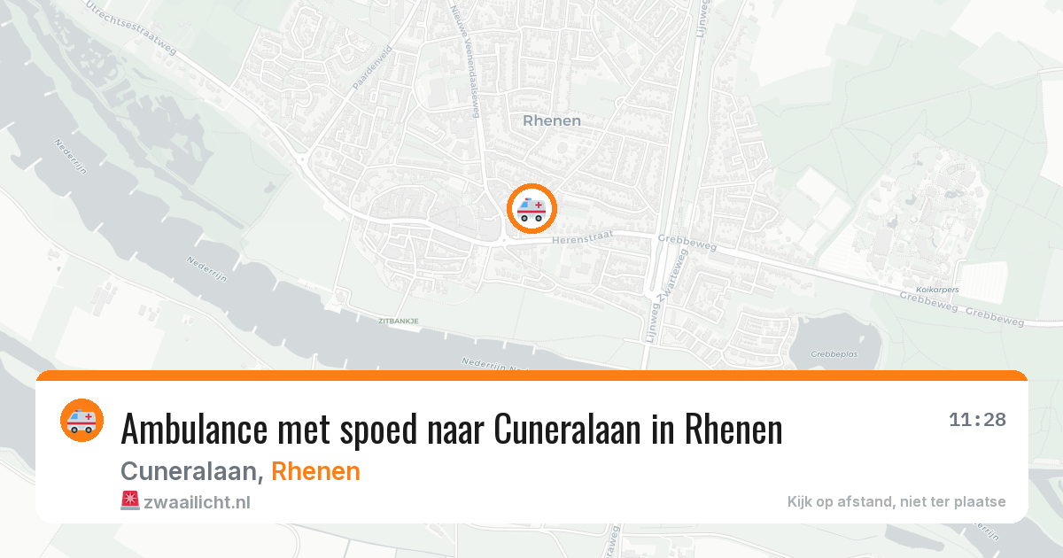 Ambulance met spoed naar Cuneralaan in Rhenen — 16 mei 2026