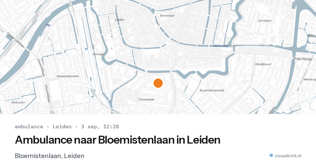 Ambulance naar Bloemistenlaan in Leiden — 3 sep 2026