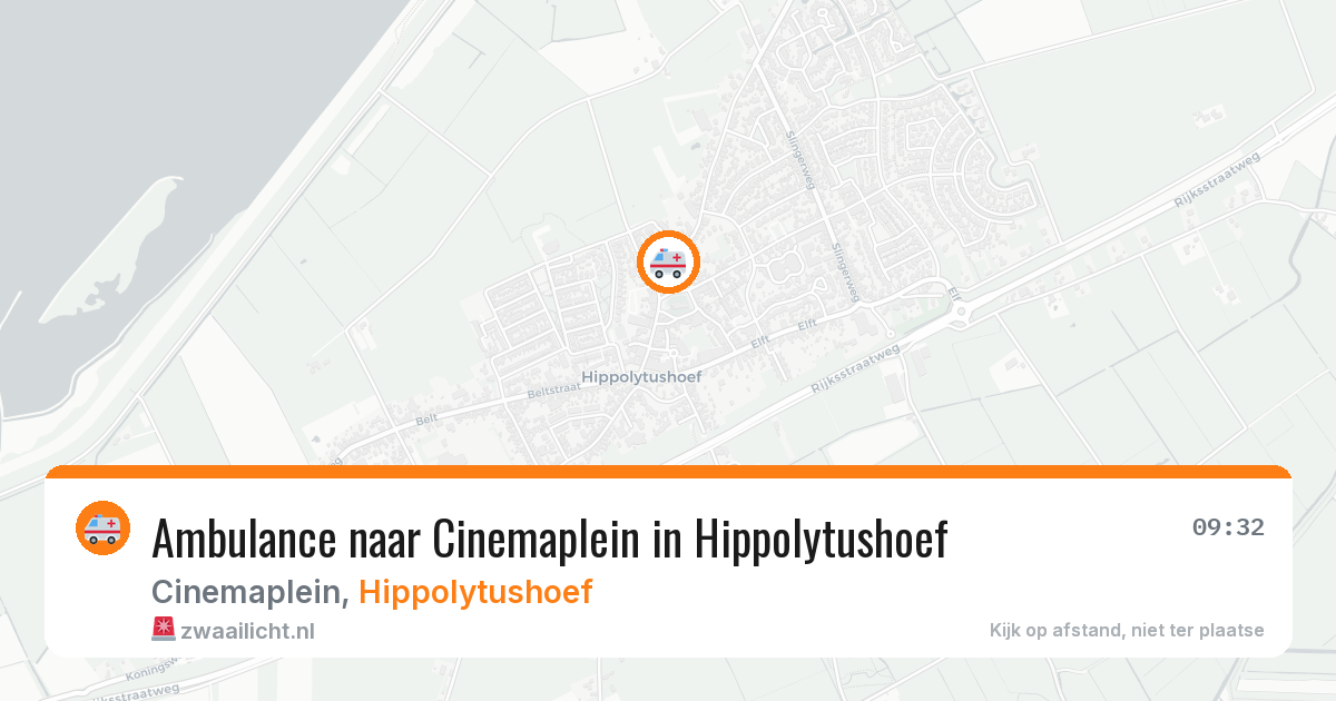 Ambulance naar Cinemaplein in Hippolytushoef — 14 mei 2026