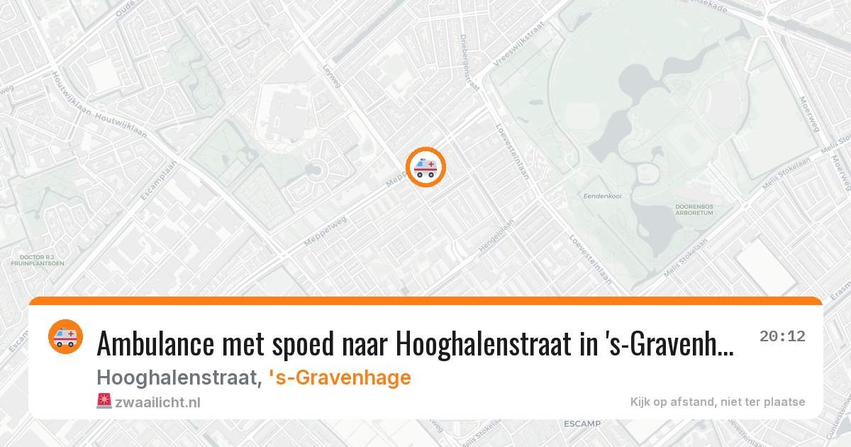 Ambulance met spoed naar Hooghalenstraat in 's-Gravenhage — 22 jul 2026