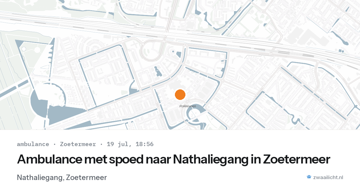 Ambulance met spoed naar Nathaliegang in Zoetermeer — 19 jul 2026