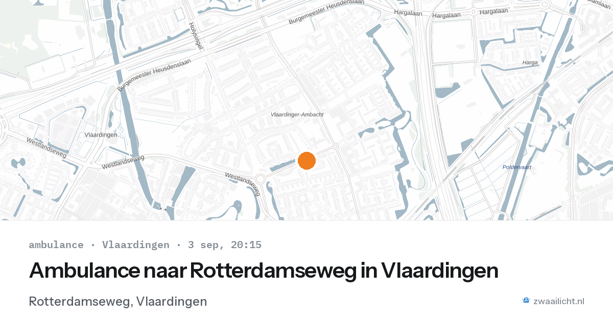 Ambulance naar Rotterdamseweg in Vlaardingen — 3 sep 2026