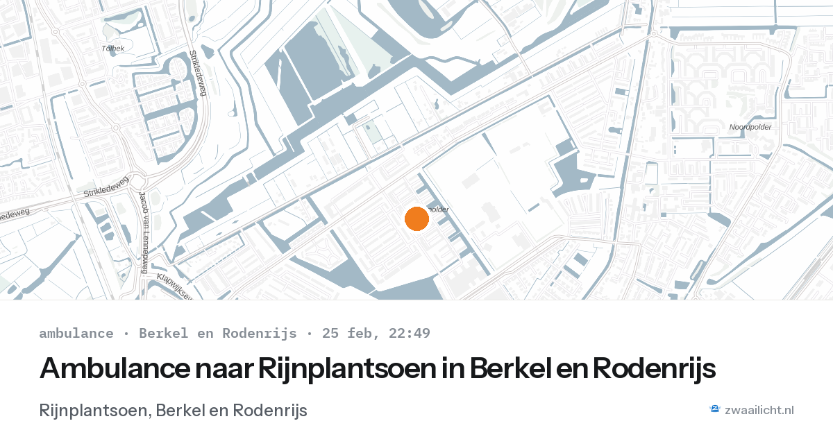 Ambulance naar Rijnplantsoen in Berkel en Rodenrijs — 25 feb 2026