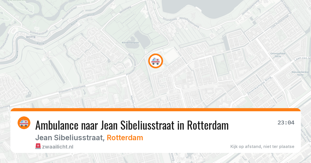 Ambulance naar Jean Sibeliusstraat in Rotterdam — 8 mei 2026