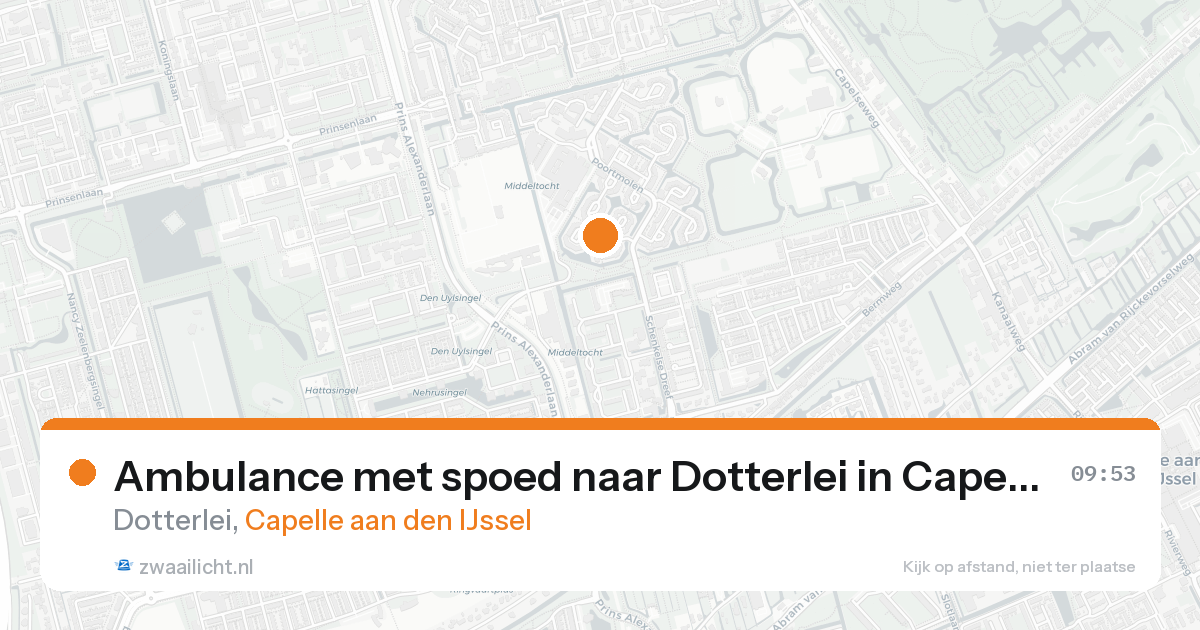Ambulance met spoed naar Dotterlei in Capelle aan den IJssel — 18 aug 2026