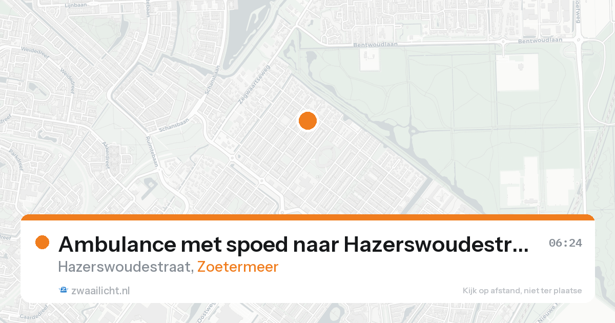 Ambulance met spoed naar Hazerswoudestraat in Zoetermeer — 19 mei 2026
