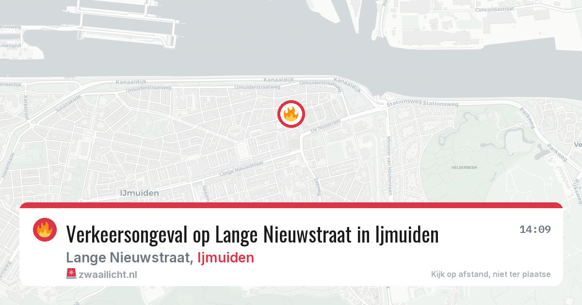 Verkeersongeval op Lange Nieuwstraat in Ijmuiden — 16 jun 2026