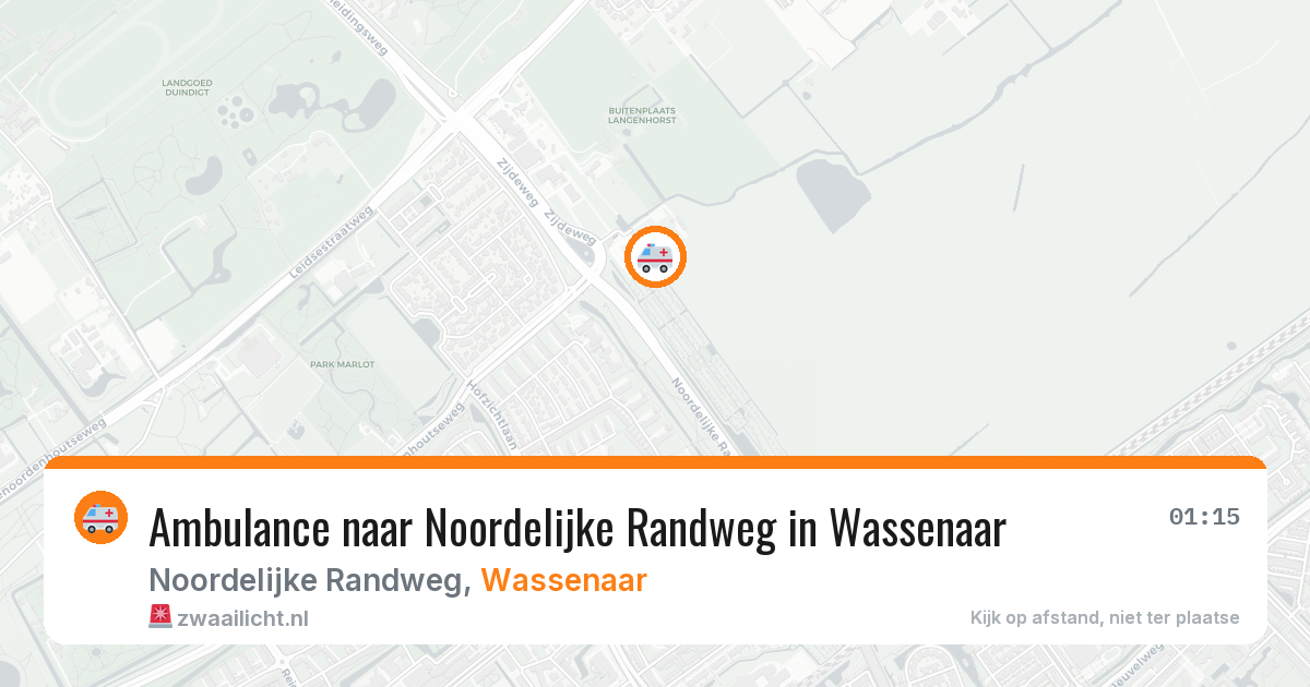 Ambulance naar Noordelijke Randweg in Wassenaar — 12 jun 2026