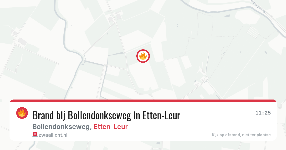 Brand bij Bollendonkseweg in Etten-Leur — 29 jul 2026
