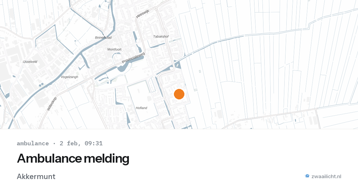 Ambulance melding — 2 feb 2026
