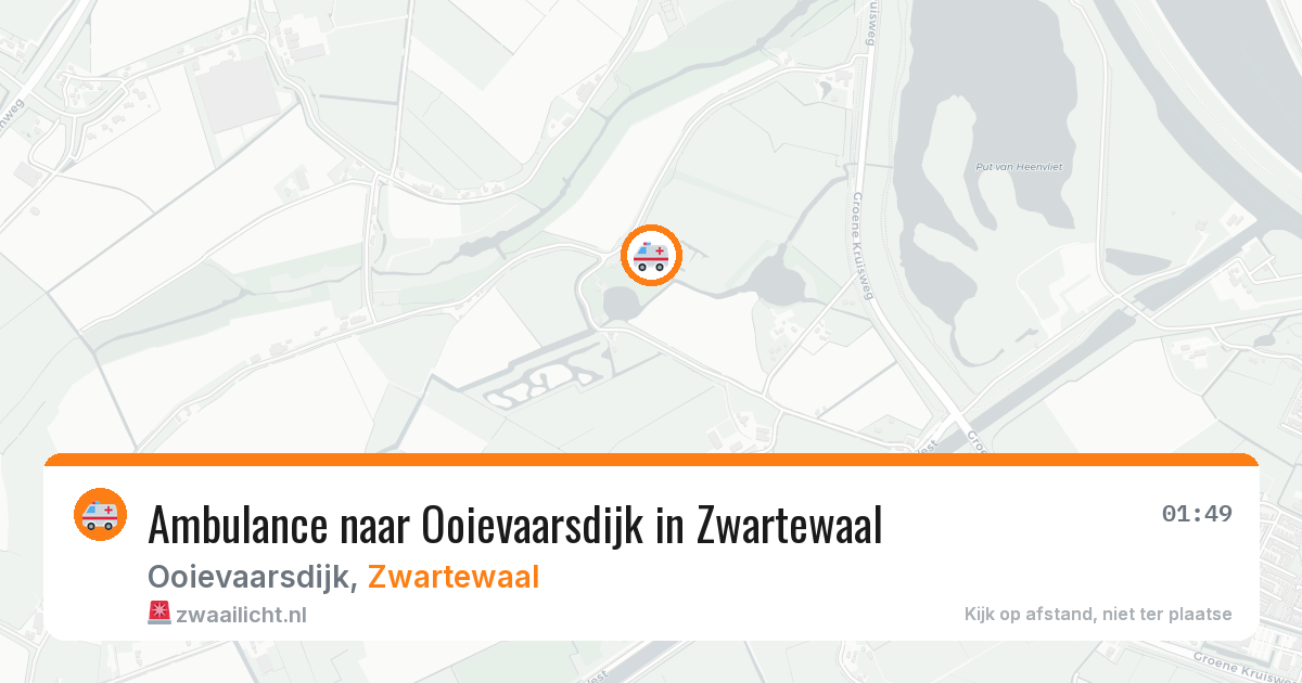 Ambulance naar Ooievaarsdijk in Zwartewaal — 24 mei 2026