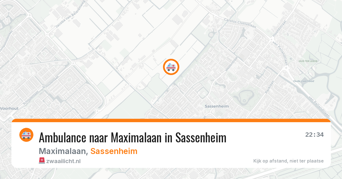 Ambulance naar Maximalaan in Sassenheim — 22 jun 2026